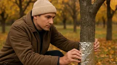 Ağaç Gövdelerini Folyo ile Sarın — Gelecek Yıl Meyve Verimi Katlanacak